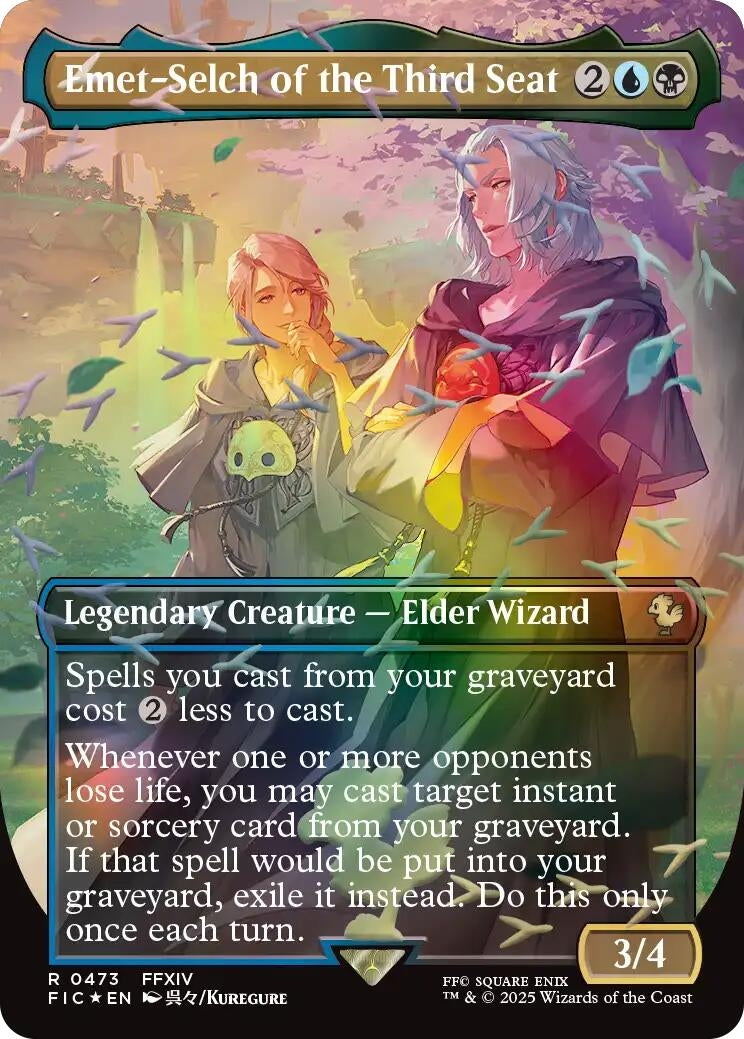 Image for Emet-Selch of the Third Seat (Borderless) (Chocobo Track Foil) (473) [FINAL FANTASY] - Magic: The Gathering