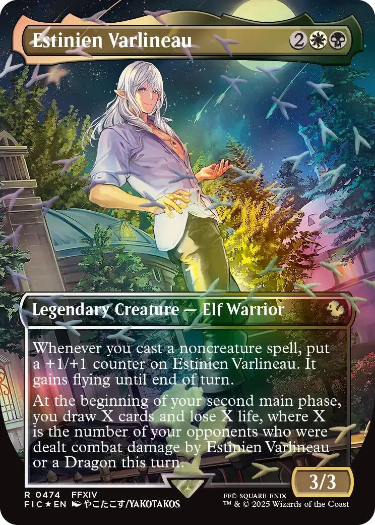 Image for Estinien Varlineau (Borderless) (Chocobo Track Foil) (474) [FINAL FANTASY] - Magic: The Gathering
