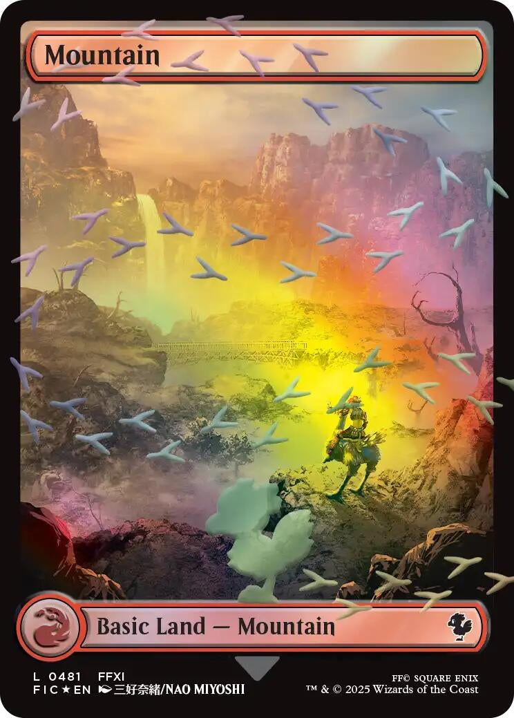 Image for Mountain (Chocobo Track Foil) (481) [FINAL FANTASY] - Magic: The Gathering