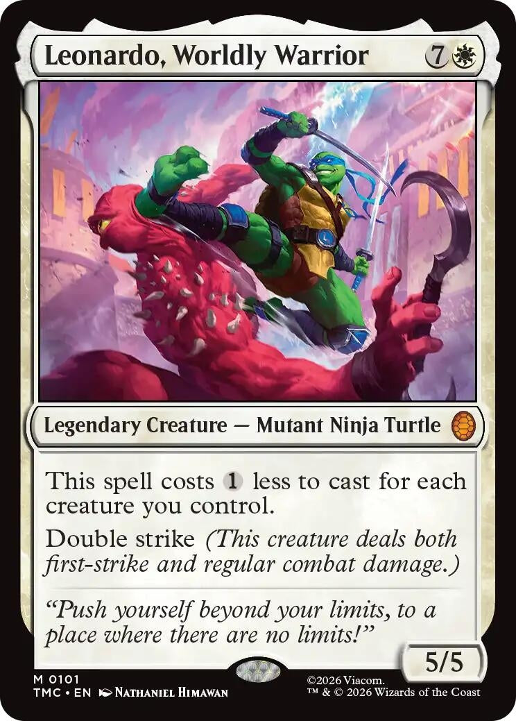 Image for Leonardo, Worldly Warrior (101) [Teenage Mutant Ninja Turtles] - Magic: The Gathering