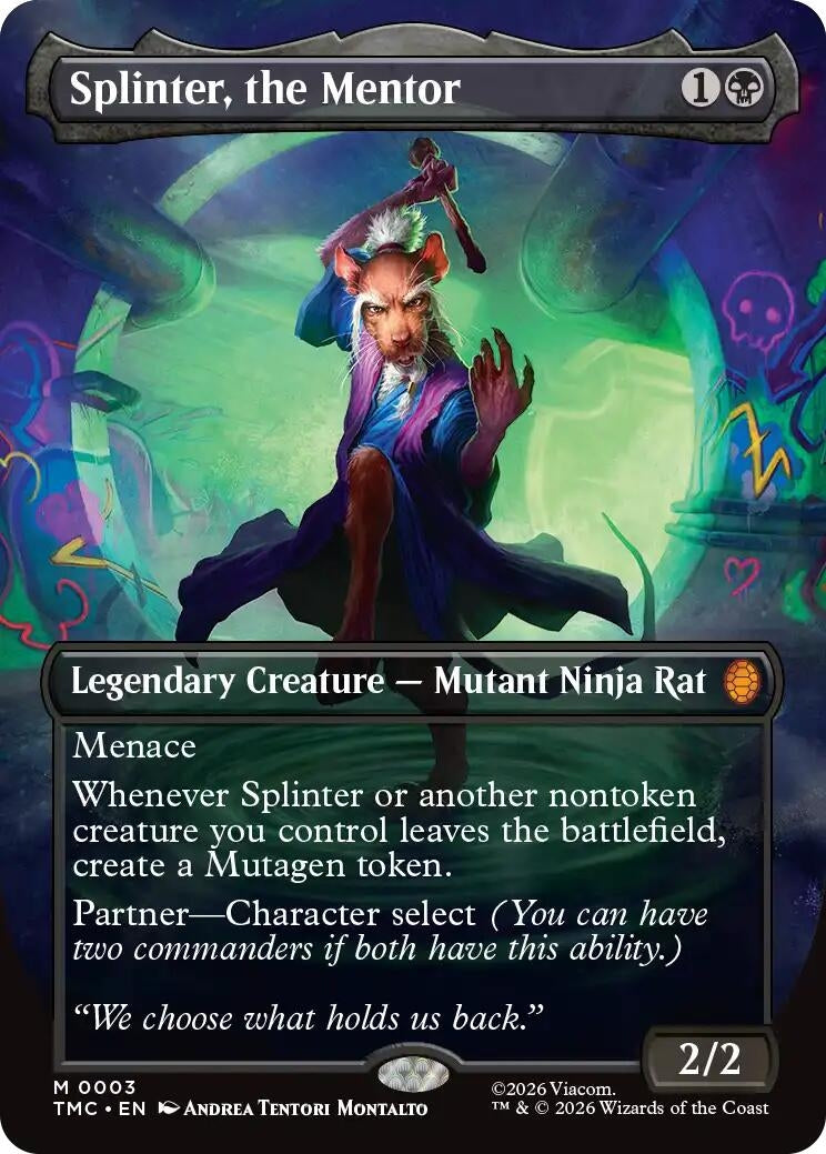 Image for Splinter, the Mentor (Borderless) (3) [Teenage Mutant Ninja Turtles] - Magic: The Gathering