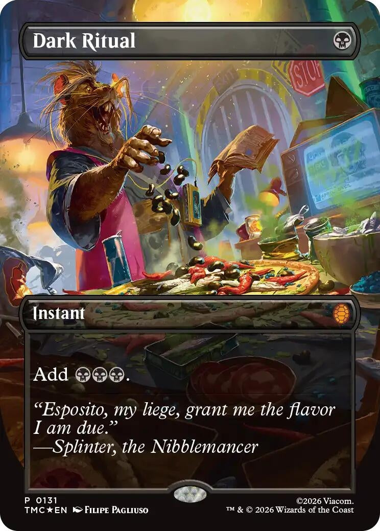 Image for Dark Ritual (Borderless) (131) [Teenage Mutant Ninja Turtles] - Magic: The Gathering