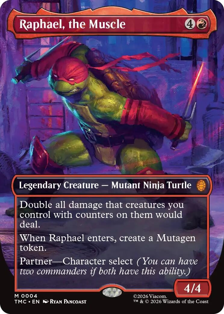 Image for Raphael, the Muscle (Borderless) (4) [Teenage Mutant Ninja Turtles] - Magic: The Gathering