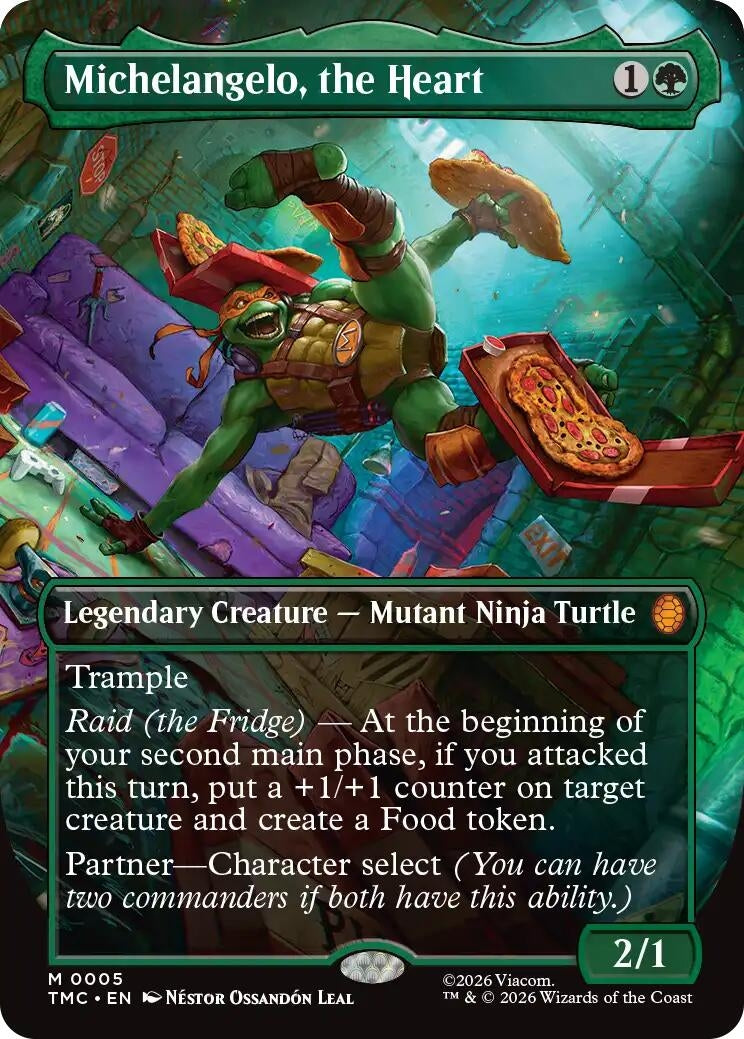 Image for Michelangelo, the Heart (Borderless) (5) [Teenage Mutant Ninja Turtles] - Magic: The Gathering