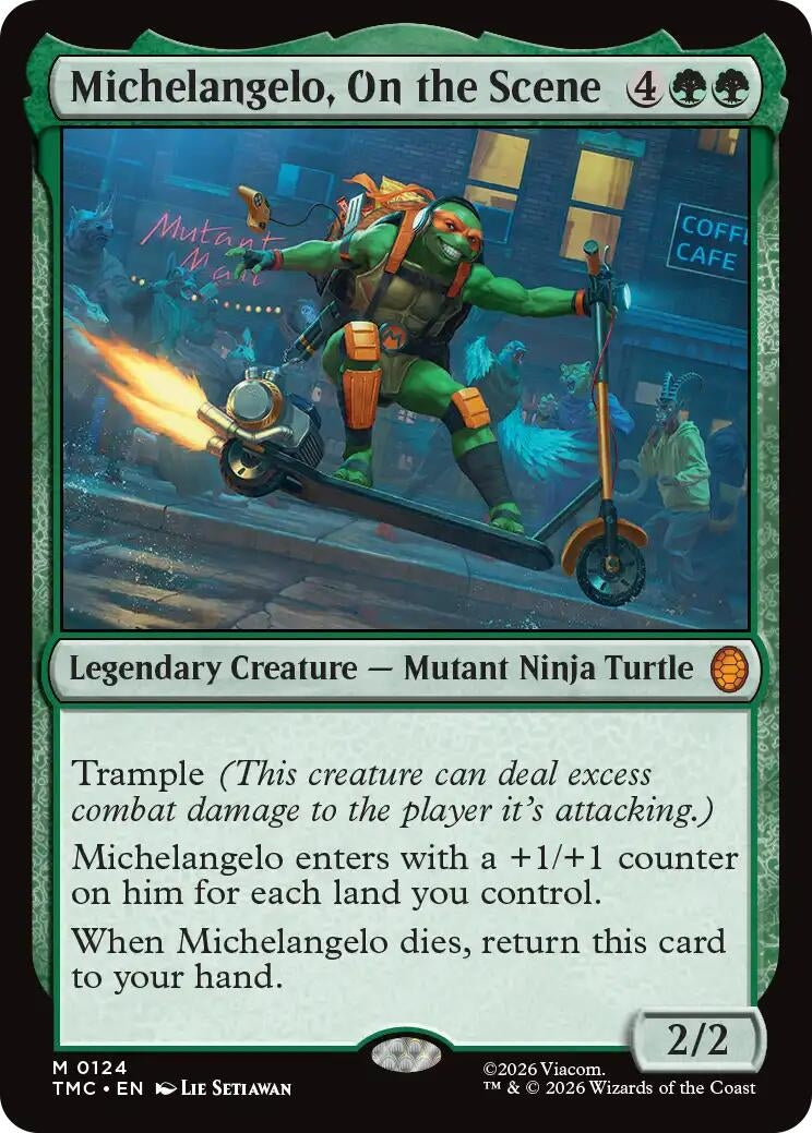 Image for Michelangelo, On the Scene (124) [Teenage Mutant Ninja Turtles] - Magic: The Gathering