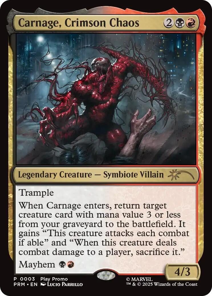 Image for Carnage, Crimson Chaos (3) [Play Promos] - Magic: The Gathering