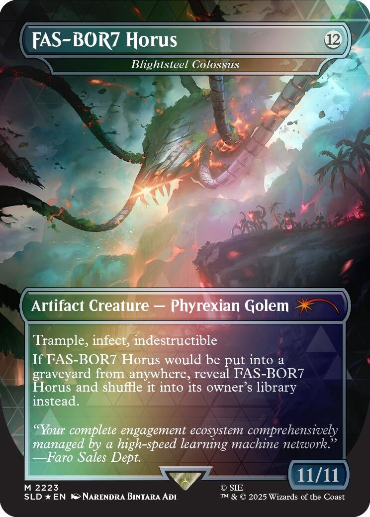 Image for FAS-BOR7 Horus - Blightsteel Colossus (Rainbow Foil) (2223) [Secret Lair Drop Series] - Magic: The Gathering