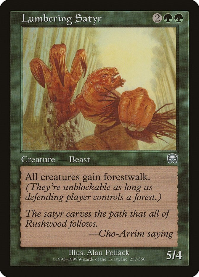 Image for Lumbering Satyr (257) [Mercadian Masques] - Magic: The Gathering