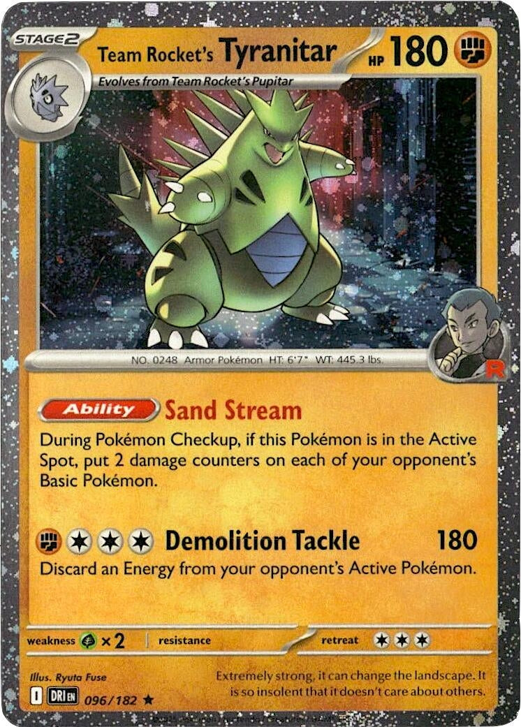 Team Rocket's Tyranitar - 096/182 (Cosmos Holo) (096/182) [Miscellaneous Cards & Products]