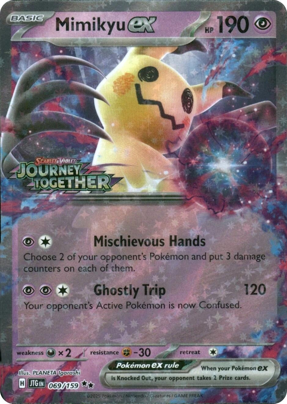 Image for Mimikyu ex (Journey Together Stamped) (069/159) [Miscellaneous Cards & Products] - Pokemon