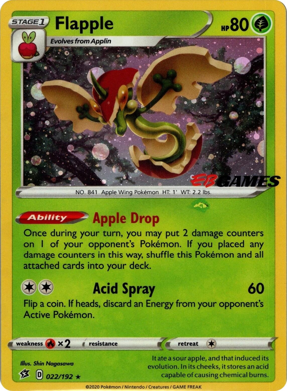 Image for Flapple - 022/192 (EB Games Exclusive APAC) (022/192) [Miscellaneous Cards & Products] - Pokemon