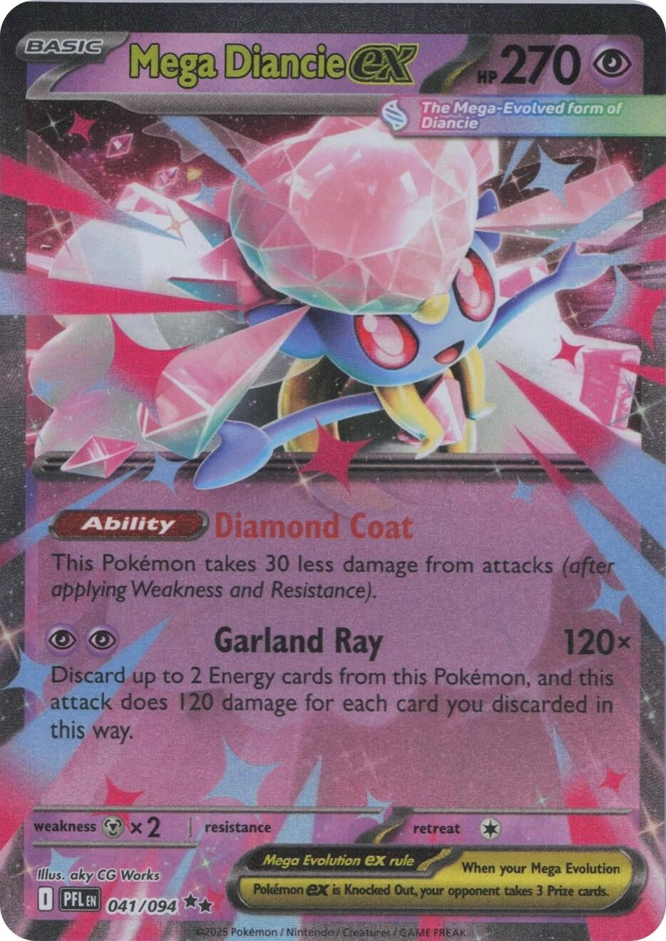 Image for Mega Diancie ex (041/094) [ME02: Phantasmal Flames] - Pokemon