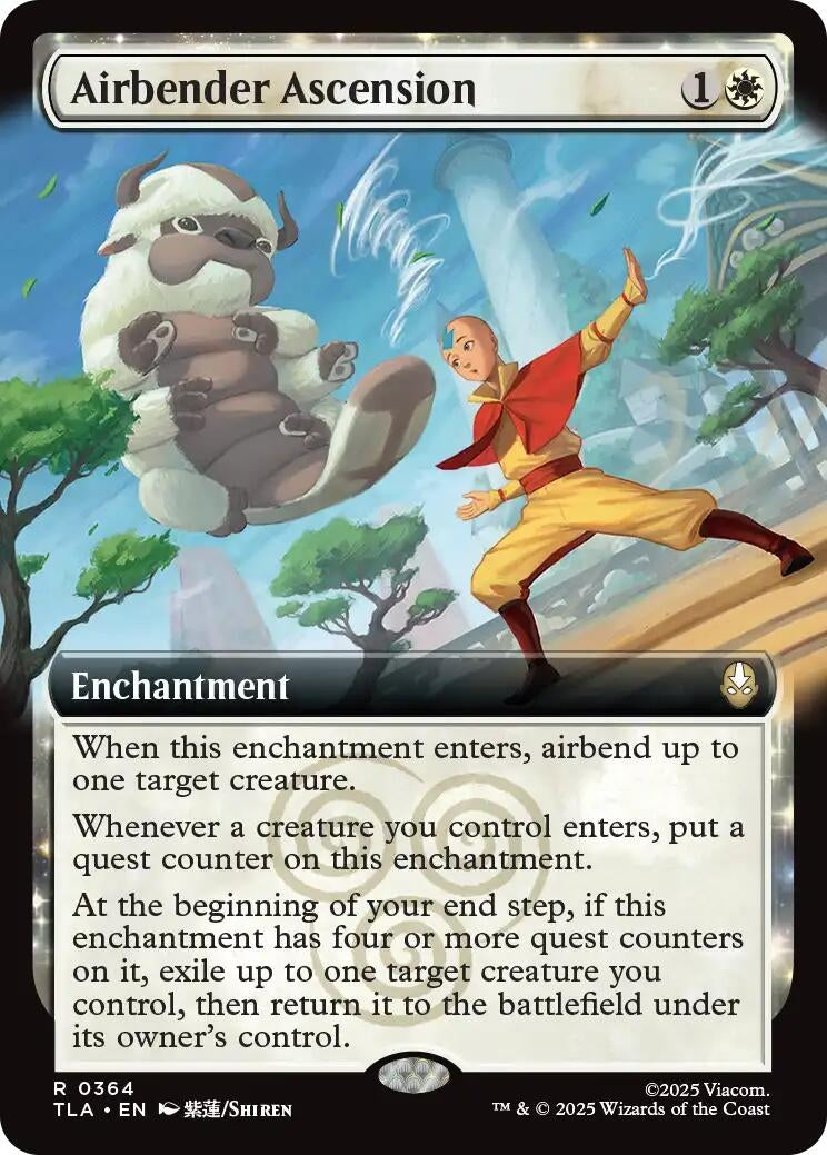 Image for Airbender Ascension (Extended Art) (364) [Avatar: The Last Airbender] - Magic: The Gathering