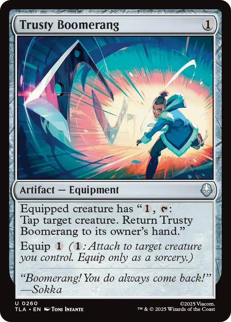 Image for Trusty Boomerang (260) [Avatar: The Last Airbender] - Magic: The Gathering