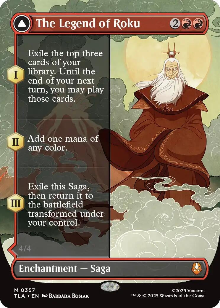 Image for The Legend of Roku (Borderless) (357) [Avatar: The Last Airbender] - Magic: The Gathering