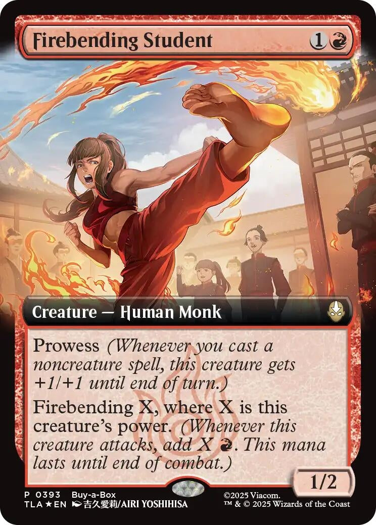 Image for Firebending Student (Extended Art) (393) [Buy-A-Box Promos] - Magic: The Gathering