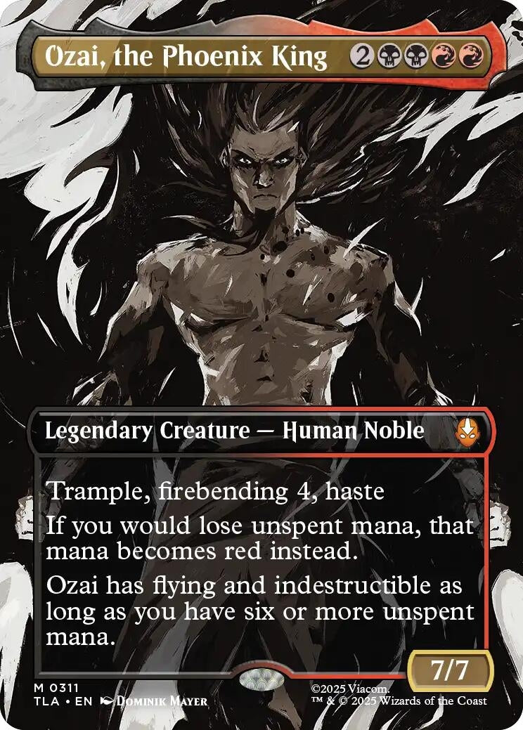 Image for Ozai, the Phoenix King (0311) (Borderless) (311) [Avatar: The Last Airbender] - Magic: The Gathering