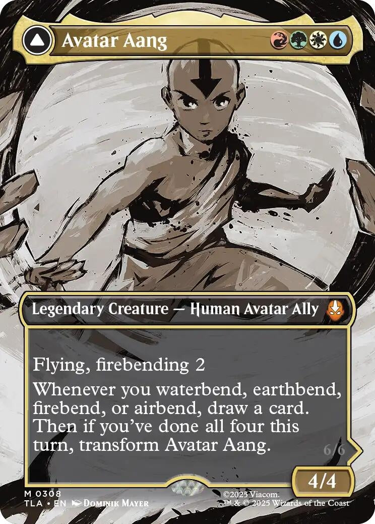Image for Avatar Aang (Borderless) (308) [Avatar: The Last Airbender] - Magic: The Gathering
