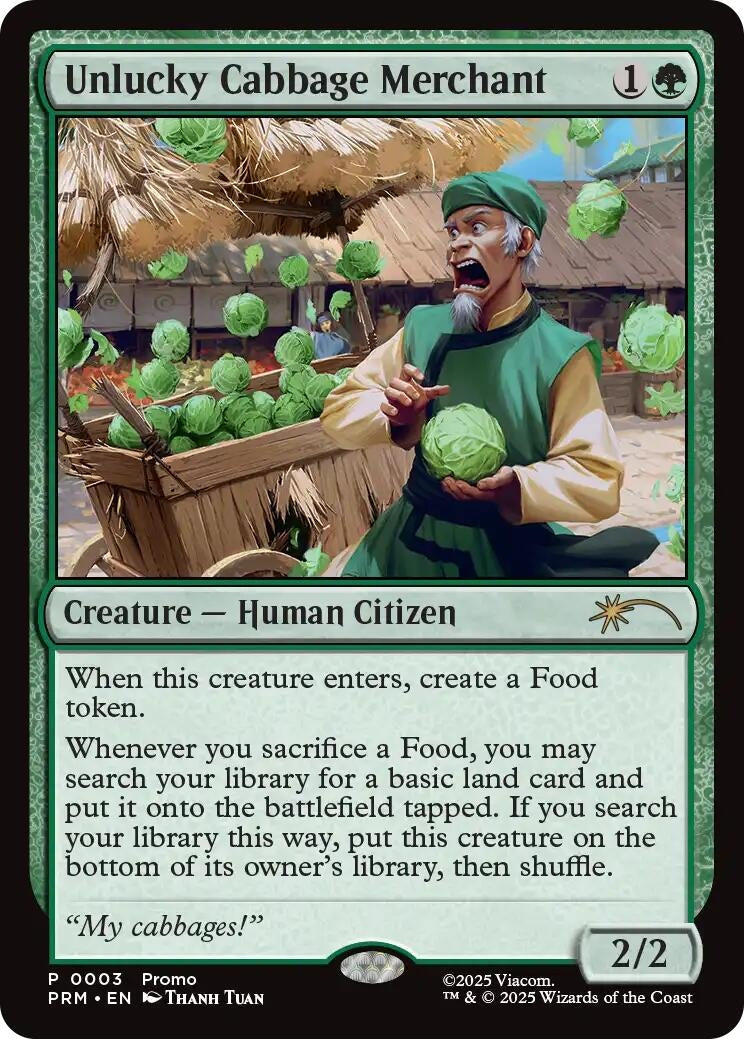 Image for Unlucky Cabbage Merchant (3) [Unique and Miscellaneous Promos] - Magic: The Gathering