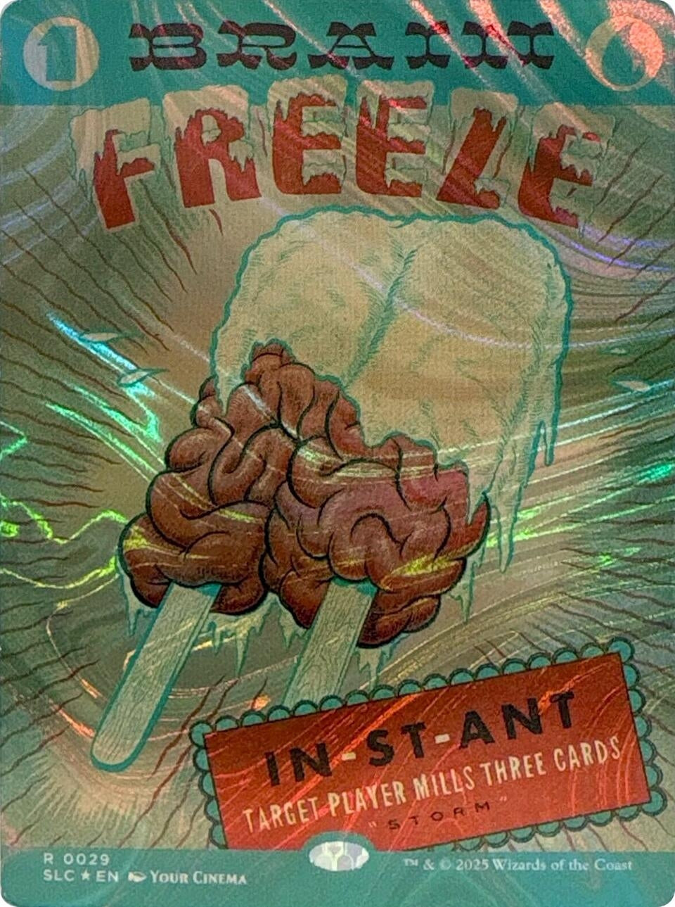 Image for Brain Freeze (Halo Foil) (29) [Secret Lair Countdown Kit] - Magic: The Gathering