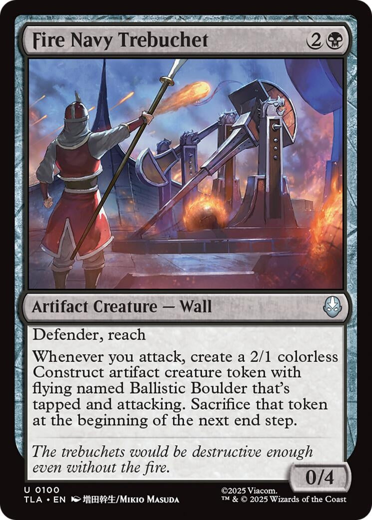 Image for Fire Navy Trebuchet (100) [Avatar: The Last Airbender] - Magic: The Gathering
