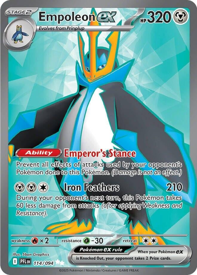 Image for Empoleon ex (114/094) [ME02: Phantasmal Flames] - Pokemon