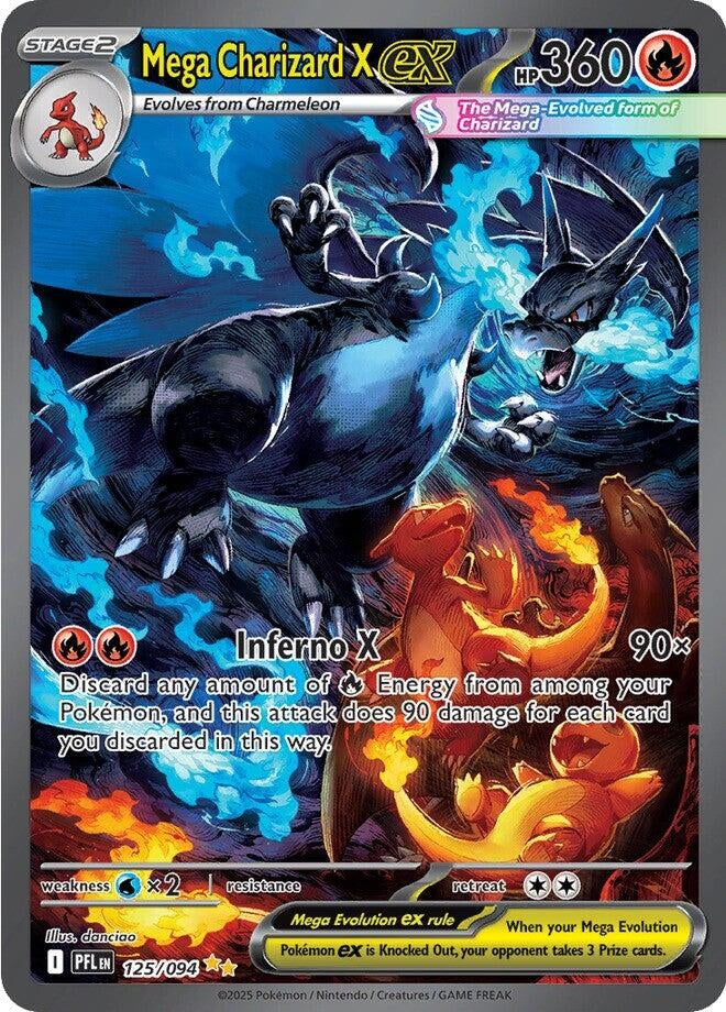Mega Charizard X ex (125/094) [ME02: Phantasmal Flames]