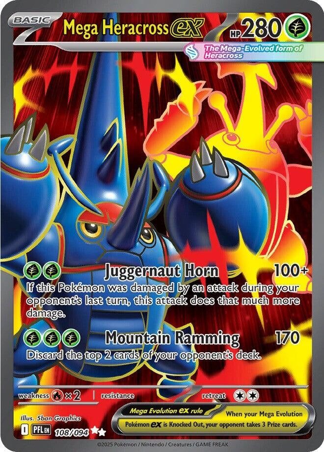 Image for Mega Heracross ex (108/094) [ME02: Phantasmal Flames] - Pokemon