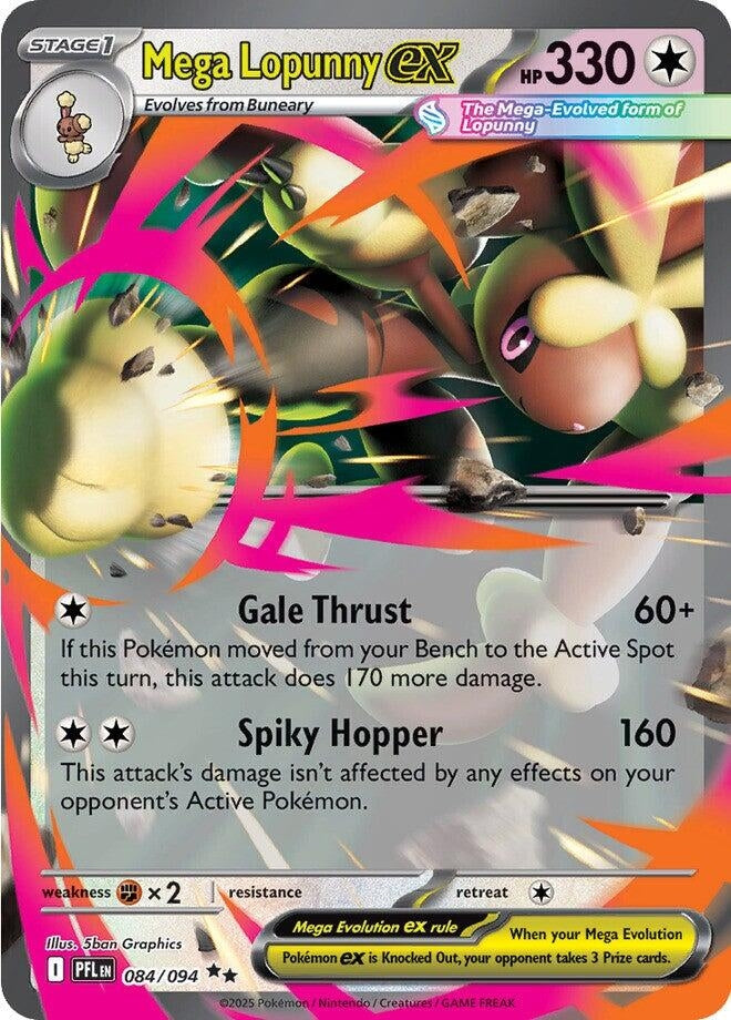 Image for Mega Lopunny ex (084/094) [ME02: Phantasmal Flames] - Pokemon