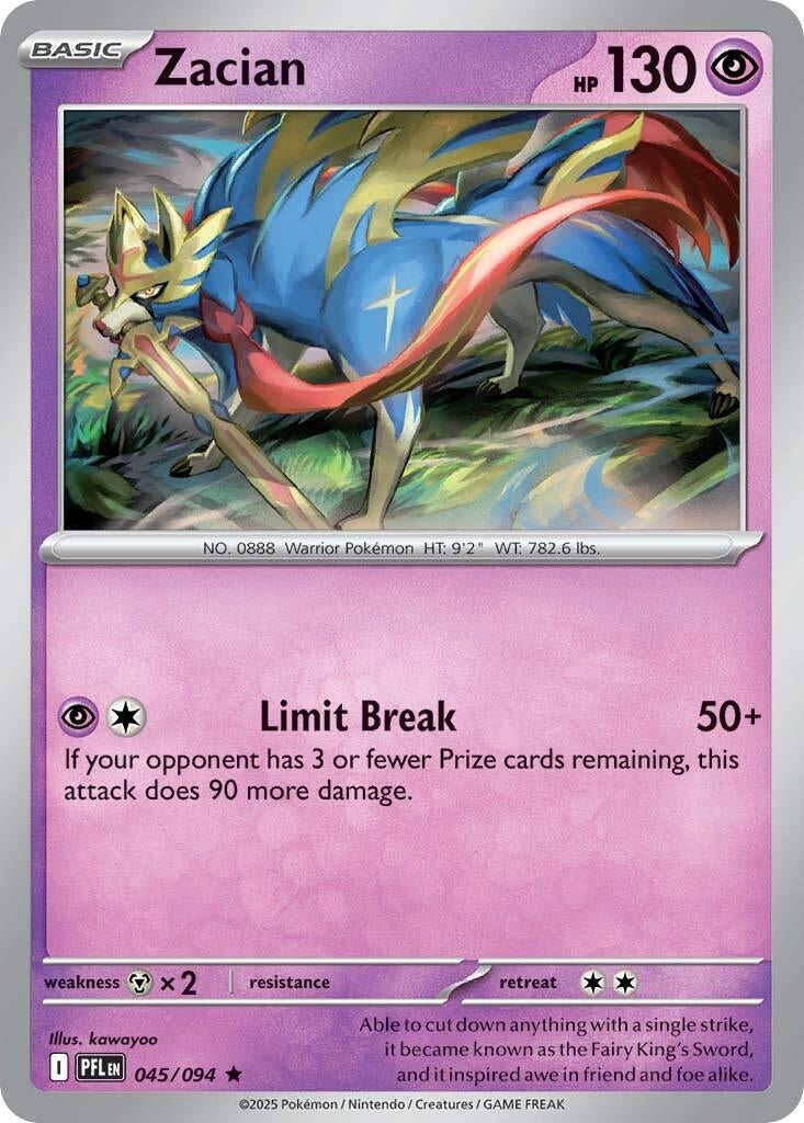 Image for Zacian (045/094) [ME02: Phantasmal Flames] - Pokemon
