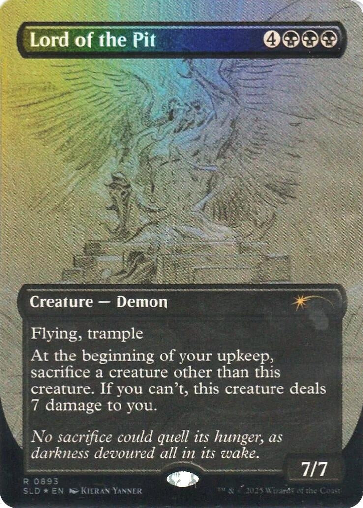 Image for Lord of the Pit (Sketch Showcase) (Rainbow Foil) (893) [Secret Lair Drop Series] - Magic: The Gathering