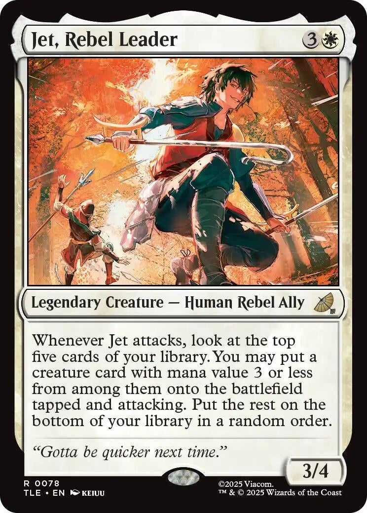 Image for Jet, Rebel Leader (78) [Avatar: The Last Airbender: Eternal-Legal] - Magic: The Gathering