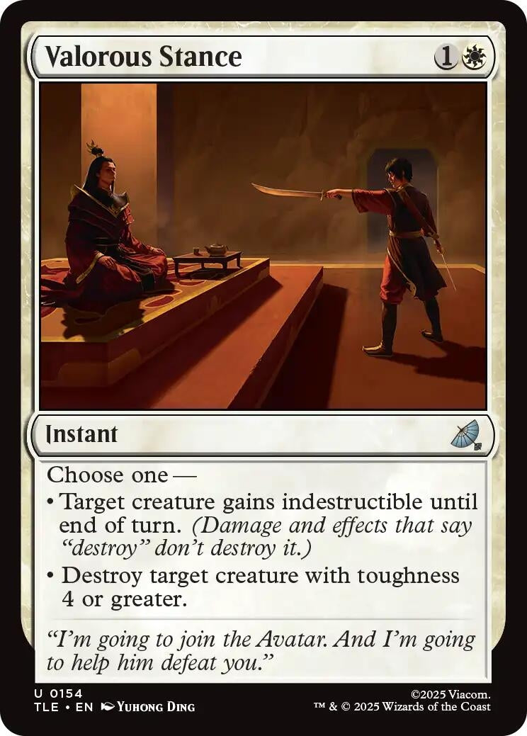 Image for Valorous Stance (154) [Avatar: The Last Airbender: Eternal-Legal] - Magic: The Gathering