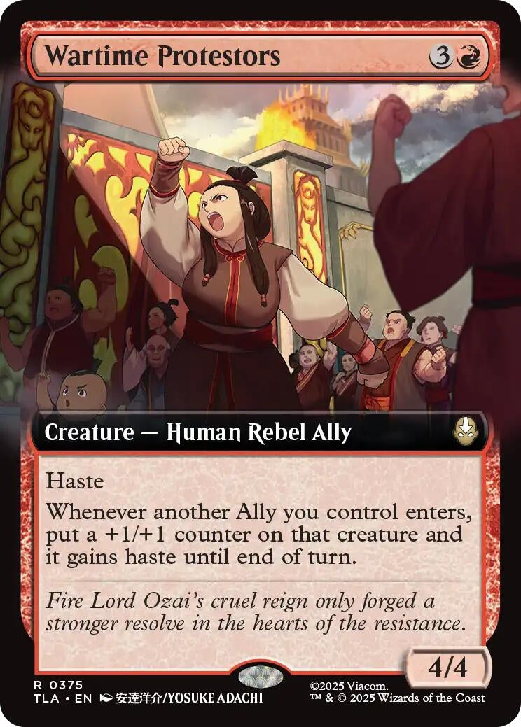 Image for Wartime Protestors (Extended Art) (375) [Avatar: The Last Airbender] - Magic: The Gathering