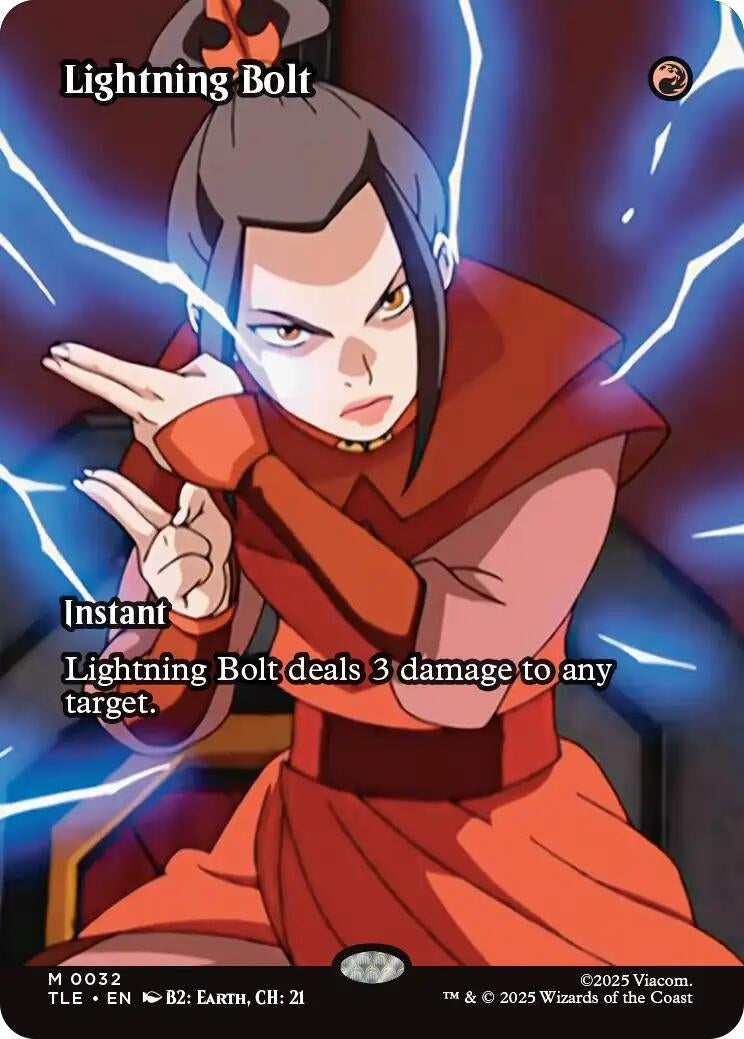 Image for Lightning Bolt (Borderless) (32) [Avatar: The Last Airbender: Eternal-Legal] - Magic: The Gathering