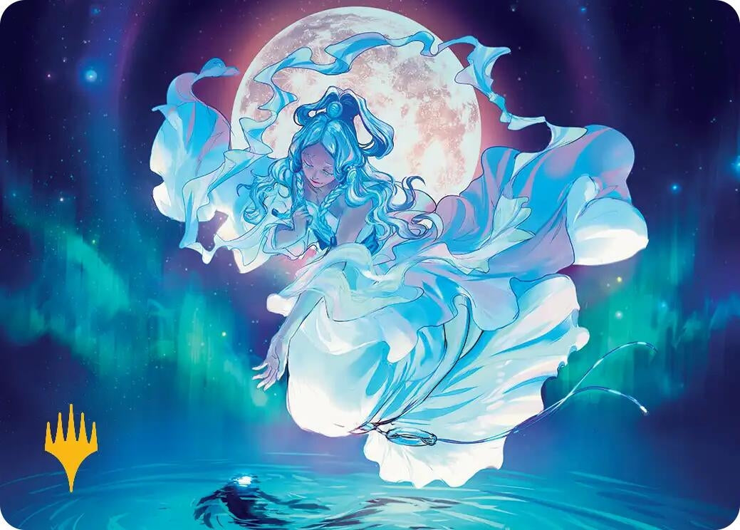 Yue, the Moon Spirit Art Card (Gold-Stamped Planeswalker Symbol) (7) [Art Series: Avatar: The Last Airbender]