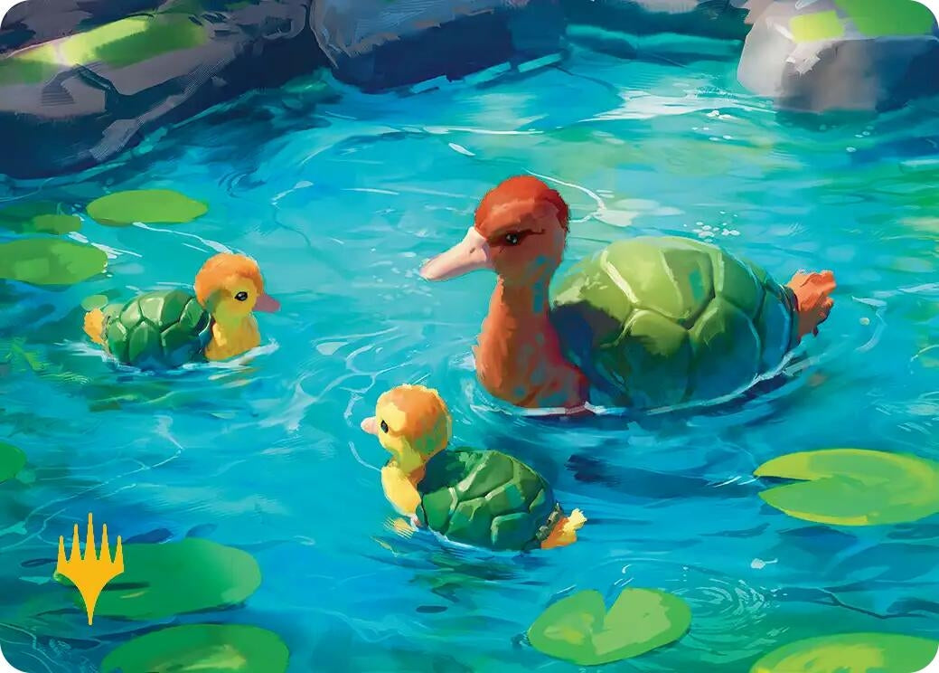 Image for Turtle-Duck Art Card (Gold-Stamped Planeswalker Symbol) (18) [Avatar: The Last Airbender] - Magic: The Gathering