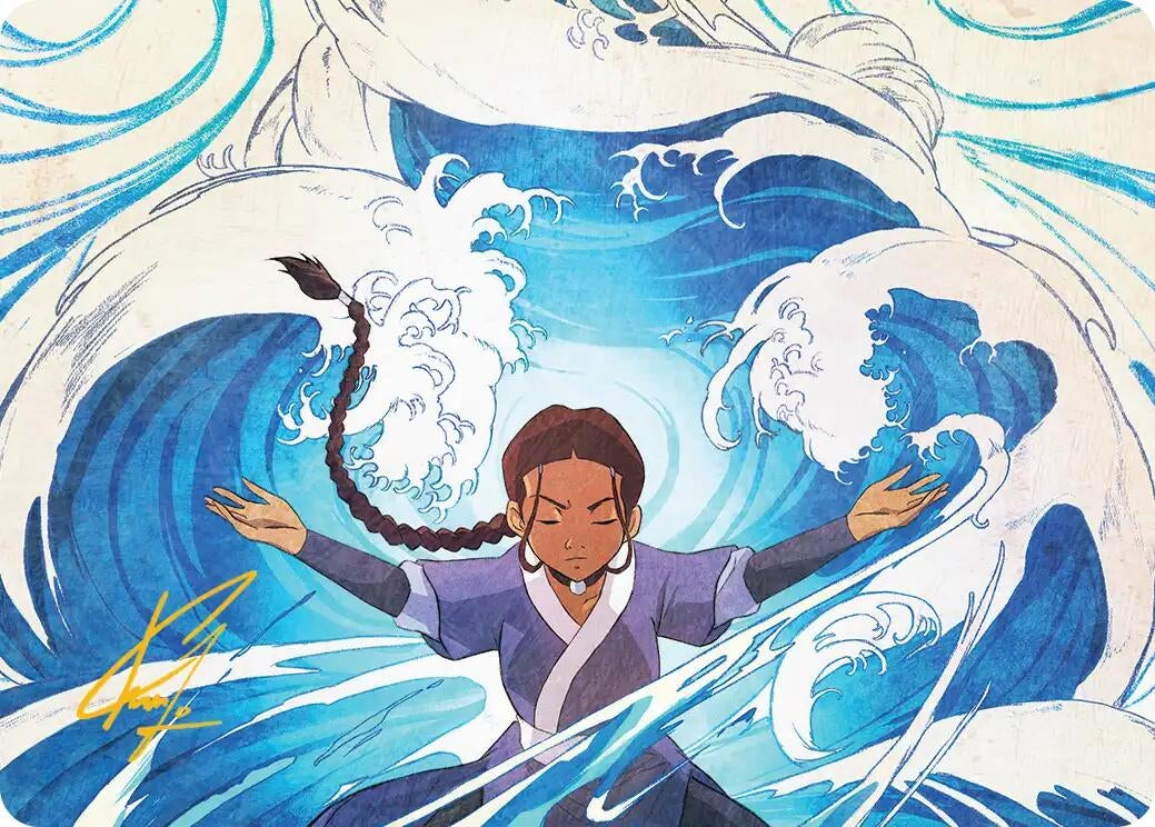 Image for Katara, Water Tribe's Hope Art Card (Gold-Stamped Signature) (48) [Avatar: The Last Airbender] - Magic: The Gathering