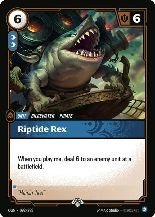 Riptide Rex (092/298) [Riftbound Organized Play Promotional Cards]