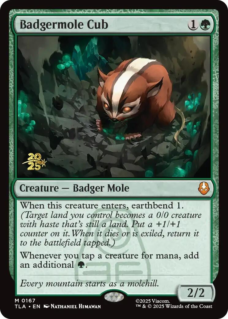 Image for Badgermole Cub (167) [Prerelease Cards] - Magic: The Gathering
