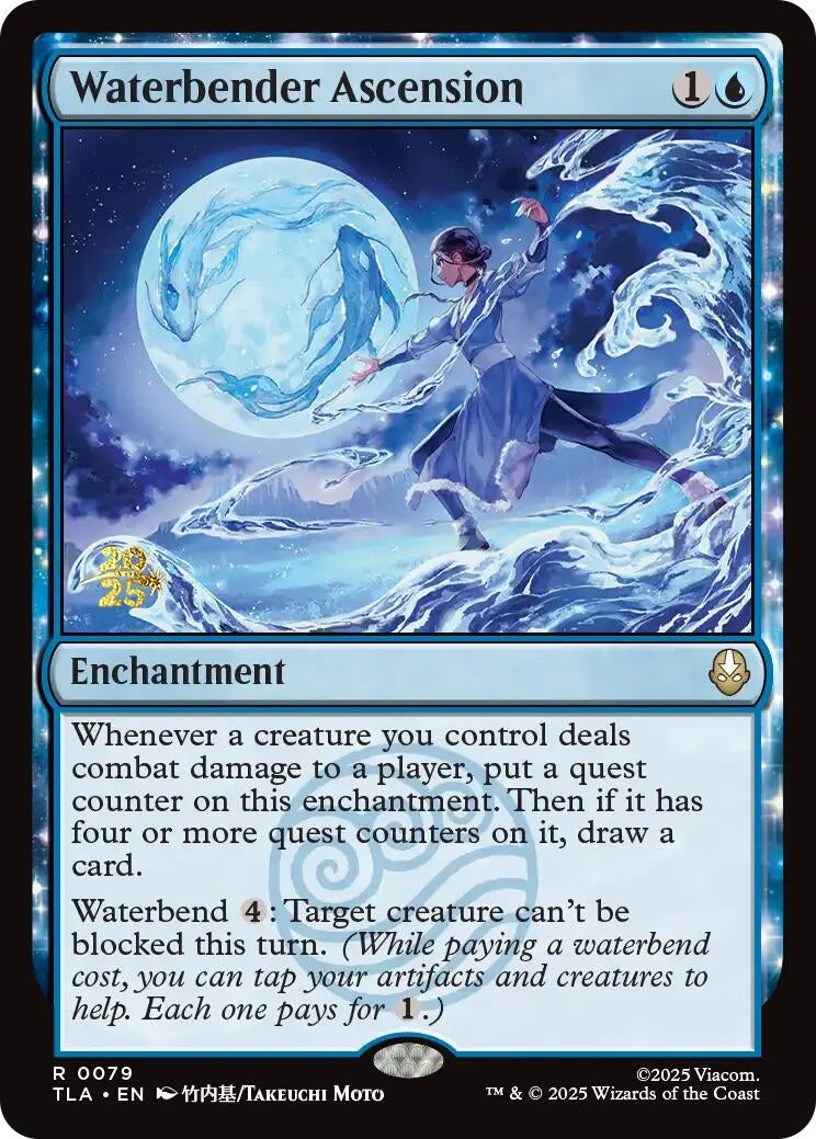 Image for Waterbender Ascension (79) [Prerelease Cards] - Magic: The Gathering