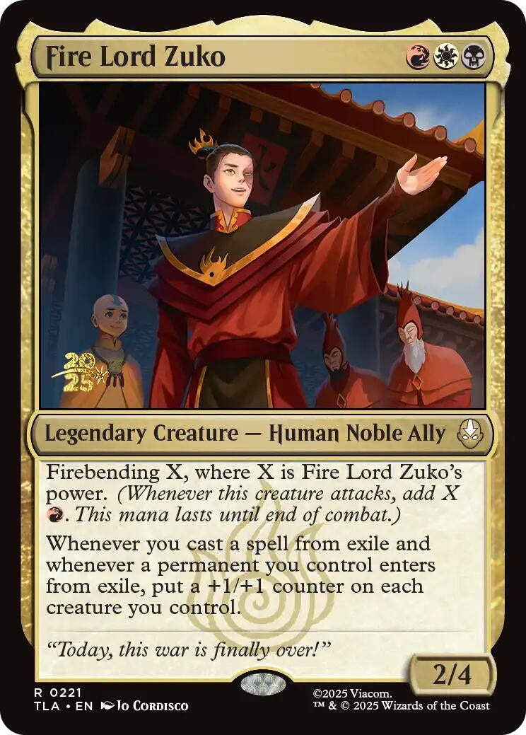 Image for Fire Lord Zuko (221) [Prerelease Cards] - Magic: The Gathering