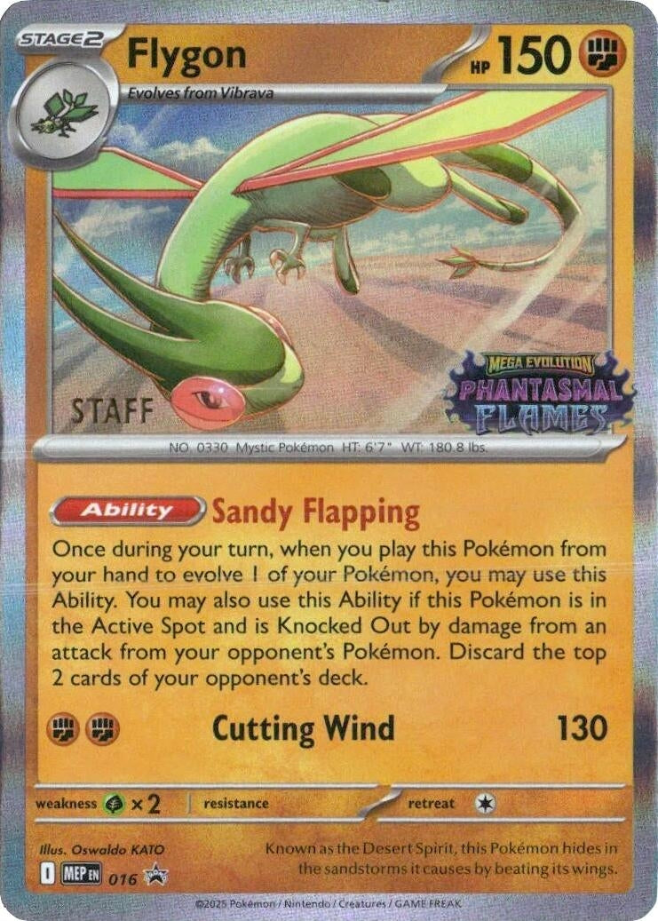 Flygon (Prerelease) [Staff] (016) [ME: Mega Evolution Promo]