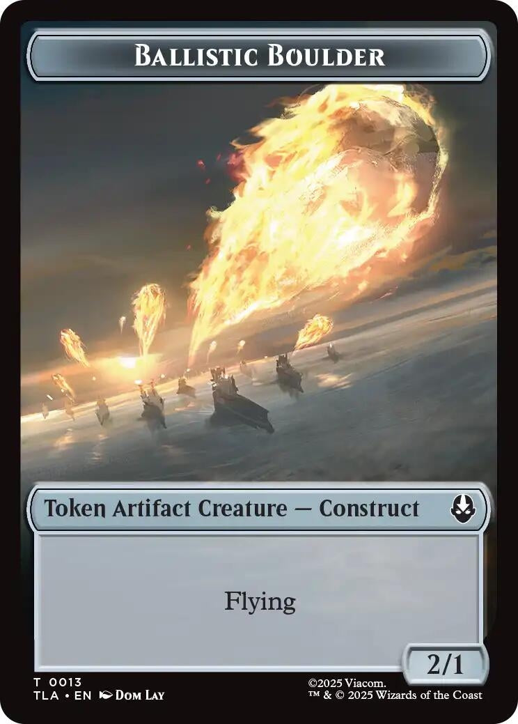 Image for Ballistic Boulder // Soldier (0011) Double-Sided Token (13 // 11) [Avatar: The Last Airbender] - Magic: The Gathering