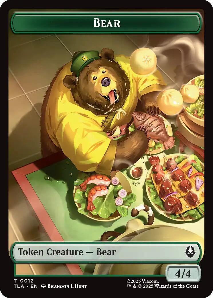 Image for Bear // Food (0020) Double-Sided Token (12 // 20) [Avatar: The Last Airbender] - Magic: The Gathering