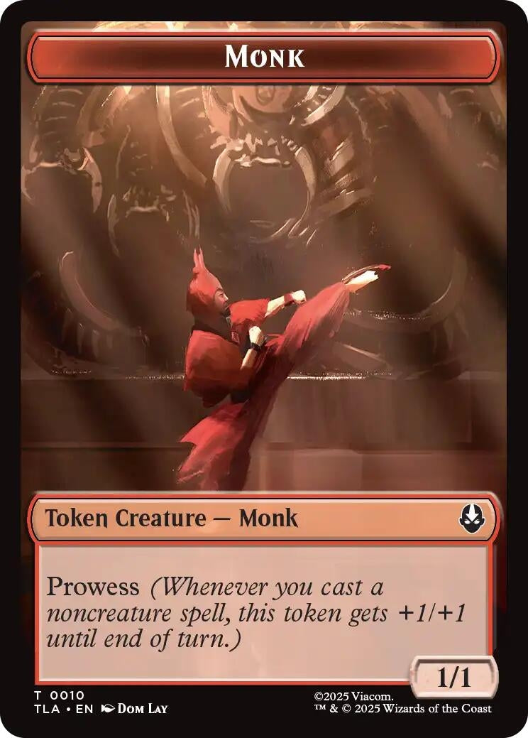 Image for Monk // Food (0021) Double-Sided Token (10 // 21) [Avatar: The Last Airbender] - Magic: The Gathering
