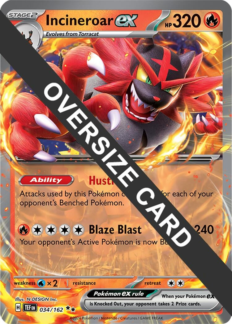 Image for Incineroar ex (034/162) [Jumbo Cards] - Pokemon