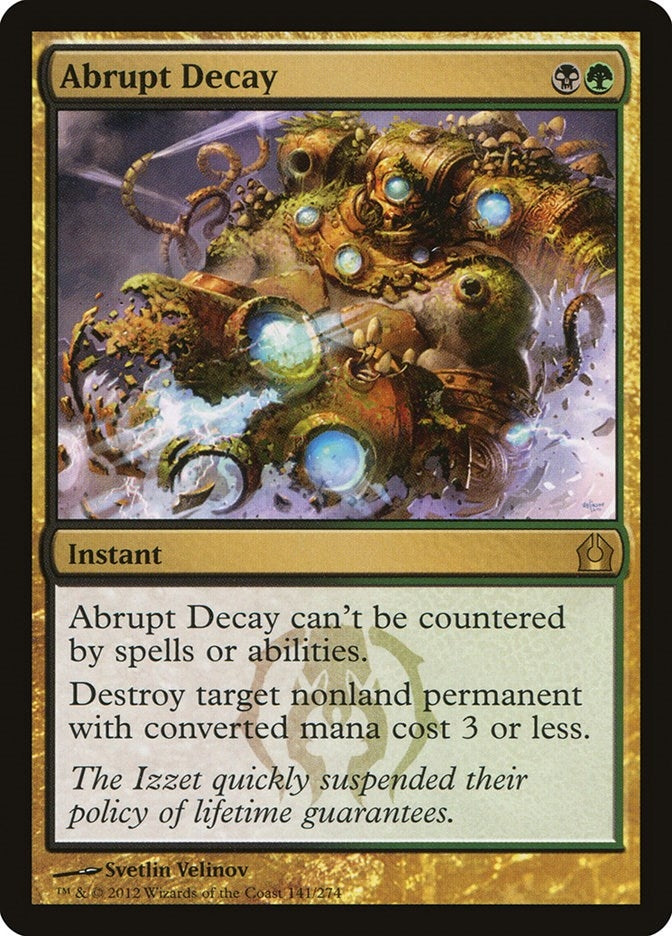 Image for Abrupt Decay (141) [Return to Ravnica] - Magic: The Gathering