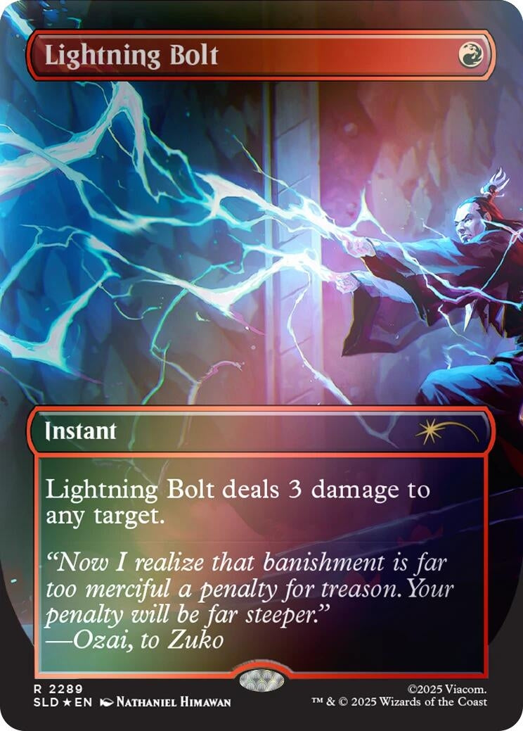 Image for Lightning Bolt (2289) (Rainbow Foil) (2289) [Secret Lair Drop Series] - Magic: The Gathering