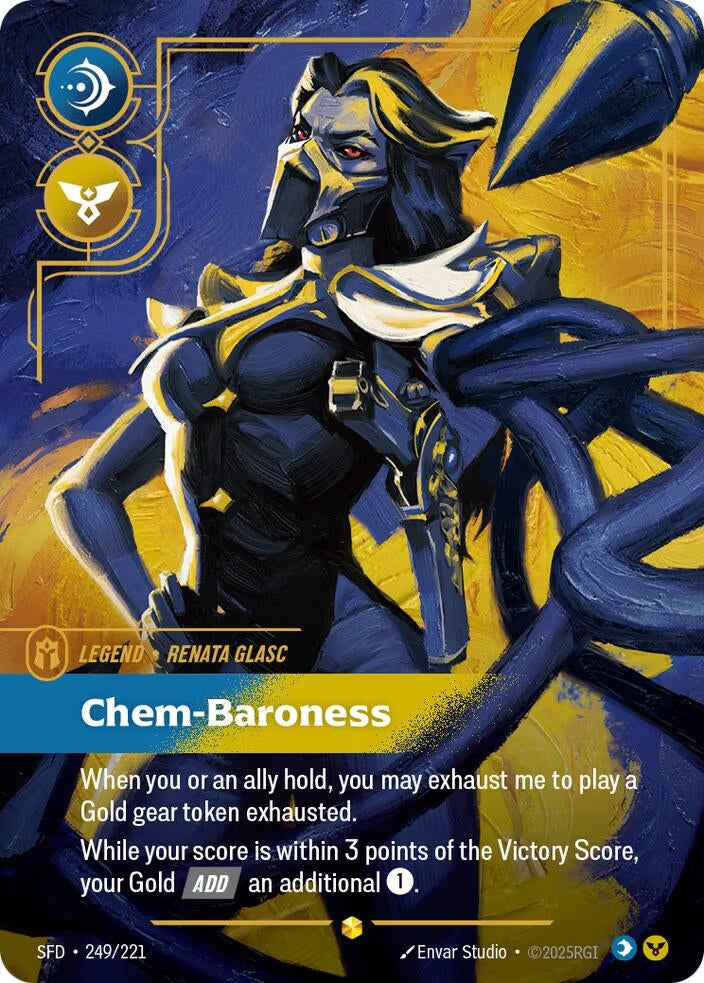 Image for Renata Glasc - Chem-Baroness (Overnumbered) (249/221) [Spiritforged] - Riftbound: League of Legends Trading Card Game